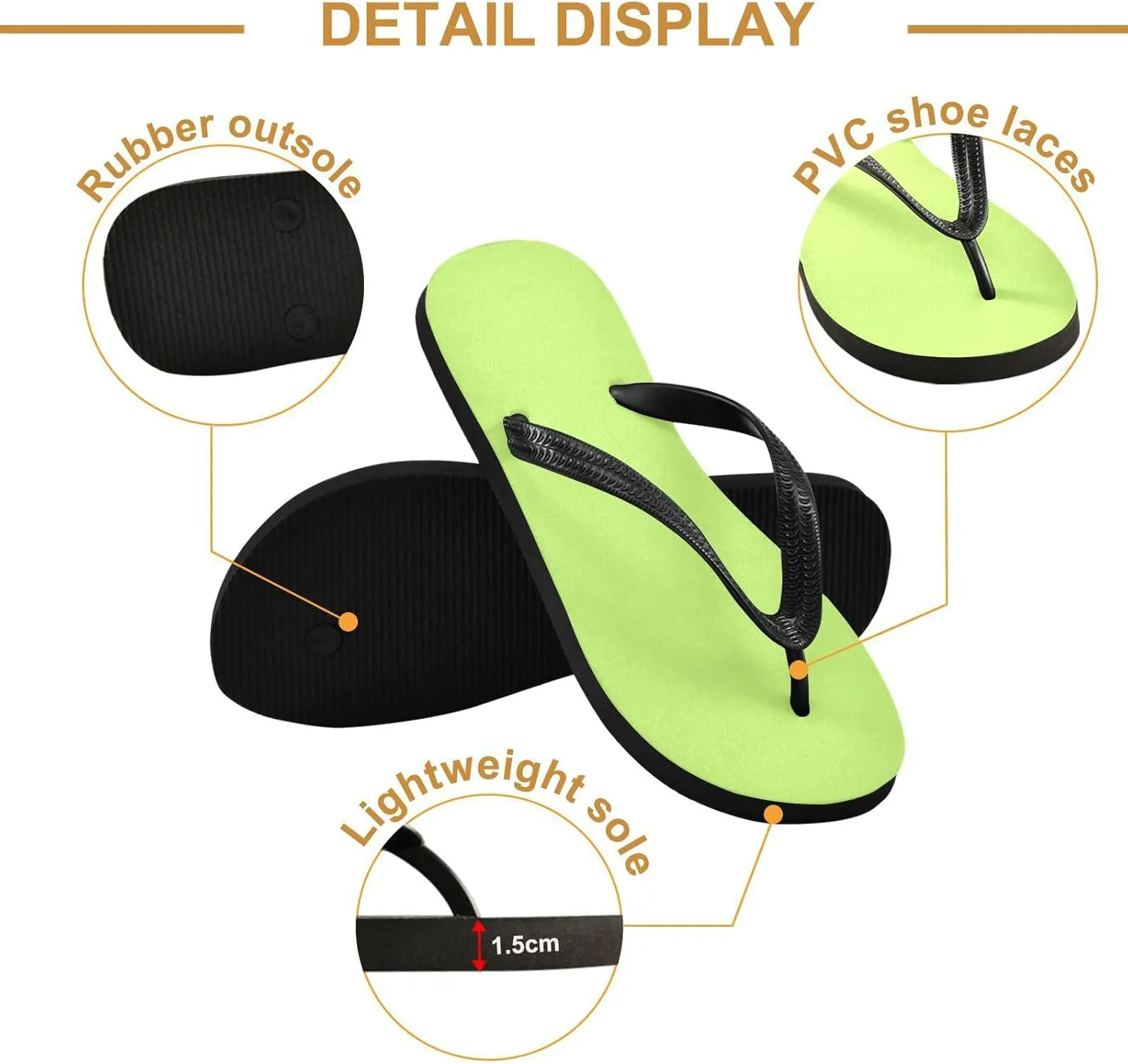 Women Beach Summer Casual Flip Flop BlackQuick Dry Sandals Slipper for Men Black