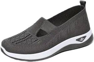 Women Footwear Orthopedic Sneakers Woven Breathable Running Shoes Arch Support Walking Shoes Soft Sole Shoes Cloud Slide Orthopedic