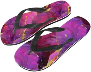 Women Galaxy Flip Flop Sandal, Animal Skull Butterfly Hotel Travel Footwear Comfort Slippers Flip Flop Sandals
