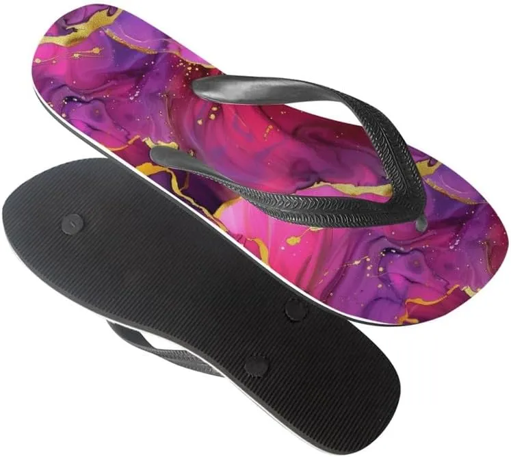 Women Galaxy Flip Flop Sandal, Animal Skull Butterfly Hotel Travel Footwear Comfort Slippers Flip Flop Sandals