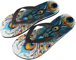 Women Geometry Flip Flop Sandal, Sunset Butterfly Hotel Travel Footwear Lotus Comfort Slippers Flip Flop Sandals