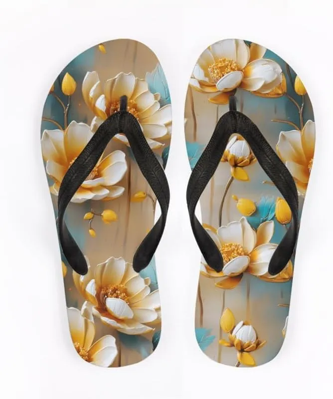 Women Geometry Flip Flop Sandal, Sunset Butterfly Hotel Travel Footwear Lotus Comfort Slippers Flip Flop Sandals