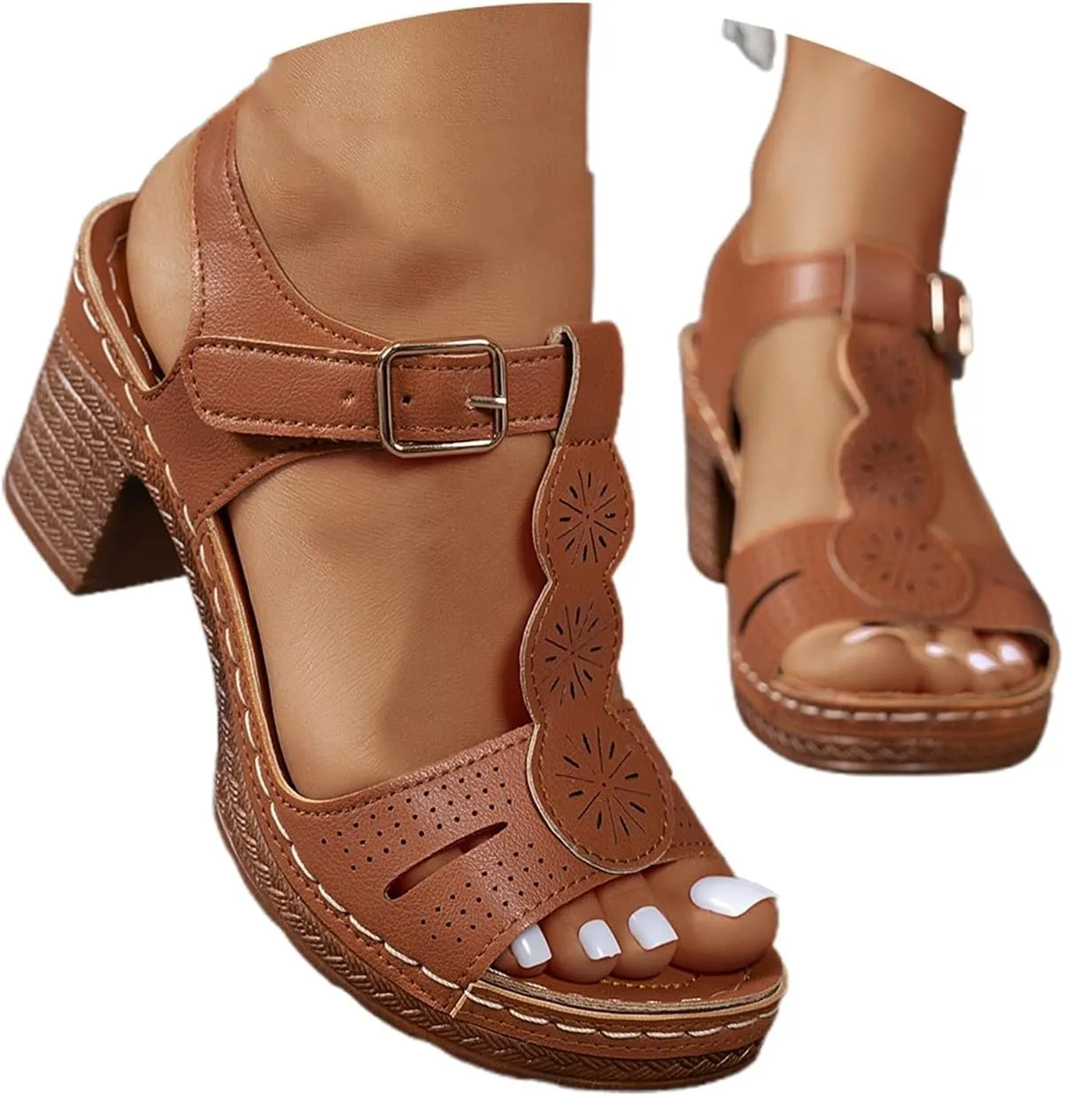 Women Sandals Wedge Shoes with Arch Support Comfortable Orthopedic Sandal Dressy Summer Womens Flip Flops Fashion Walking Wedges with Adjustable