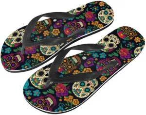 Women Sea Wave Flip Flop Sandal, Cute Lotus Orthotic Flip Flops Lightweight Flat Sandals Indoor Outdoor for Summer