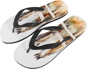 Women Skull Flip Flop Sandal, Animal Floral Classic Men's Thong Sandals Bathroom Soft Comfort Fit Unisex