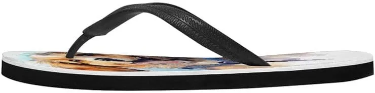 Women Sunset Flip Flop Sandal Graffiti Butterfly Classic Thongs Sandals for Beach Comfortable Flip Flops Sandals