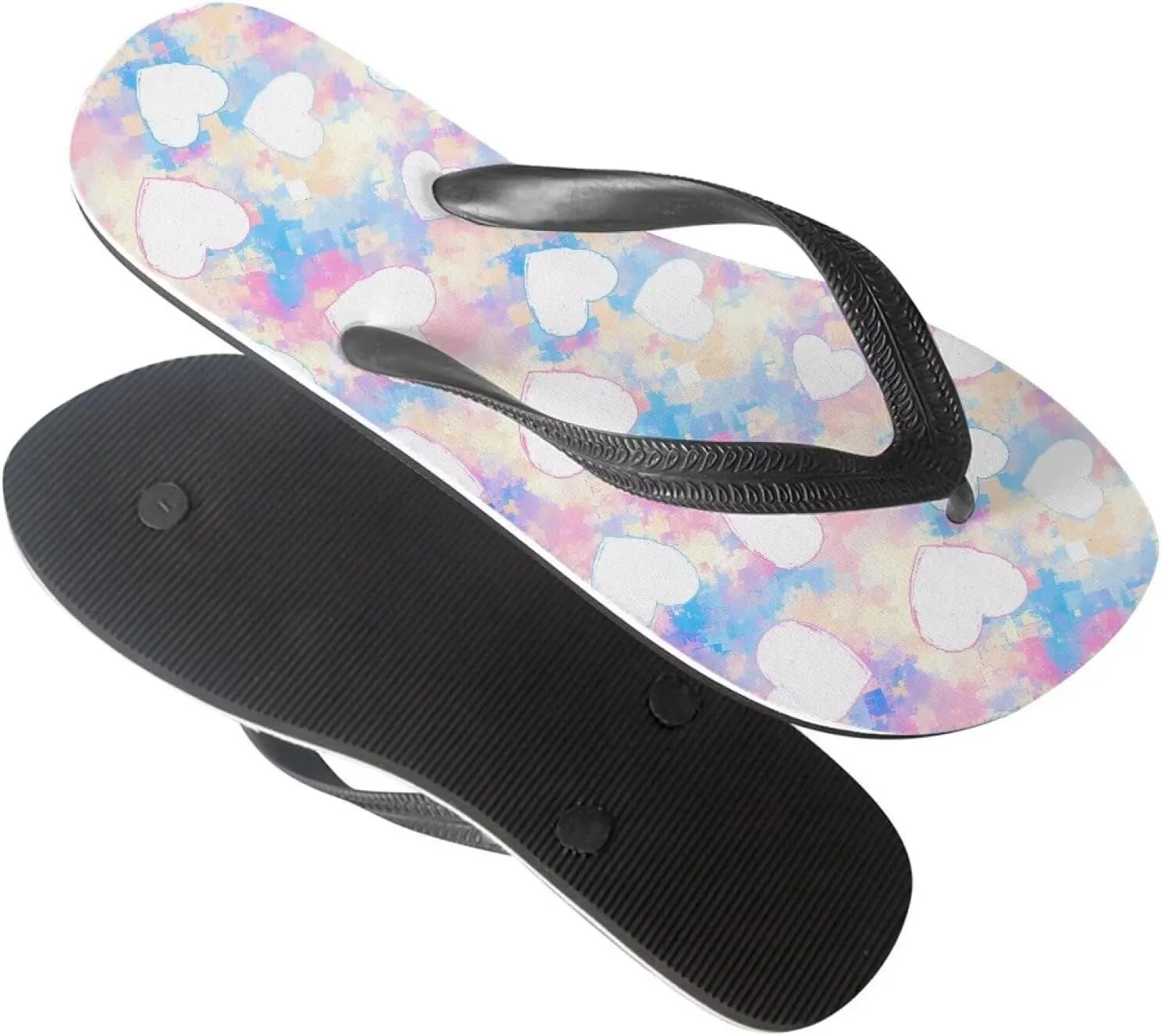 Women Tribal Flip Flop Sandal, Rose Soft Flip-Flop Slides Comfort Corgi Dog Pattern Fit Comfortable Ladies Slip