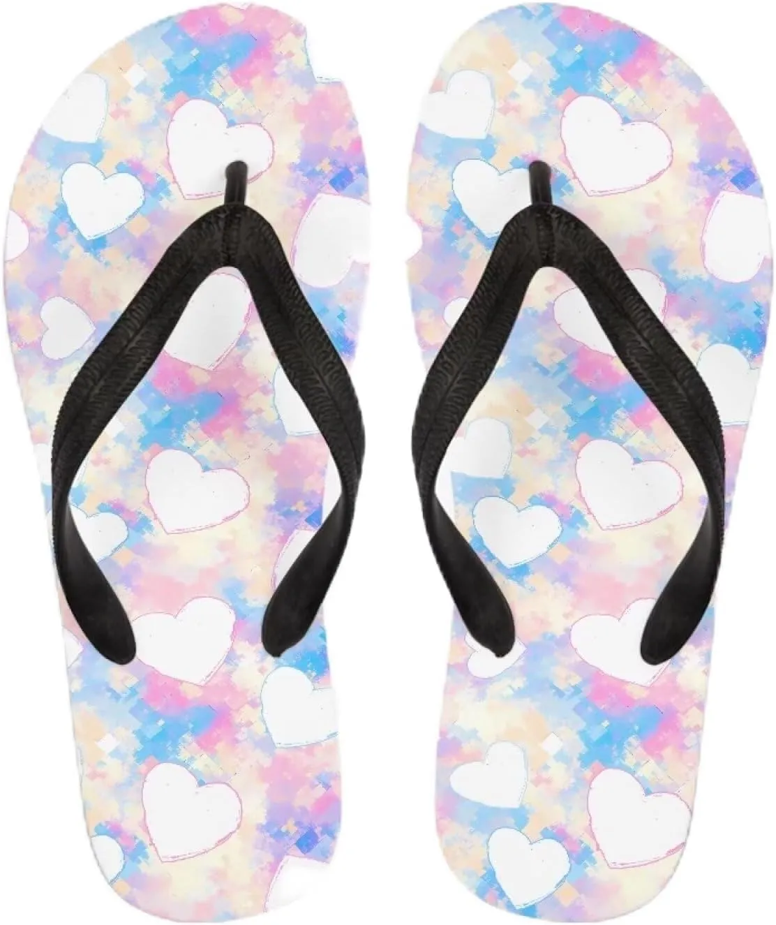 Women Tribal Flip Flop Sandal, Rose Soft Flip-Flop Slides Comfort Corgi Dog Pattern Fit Comfortable Ladies Slip