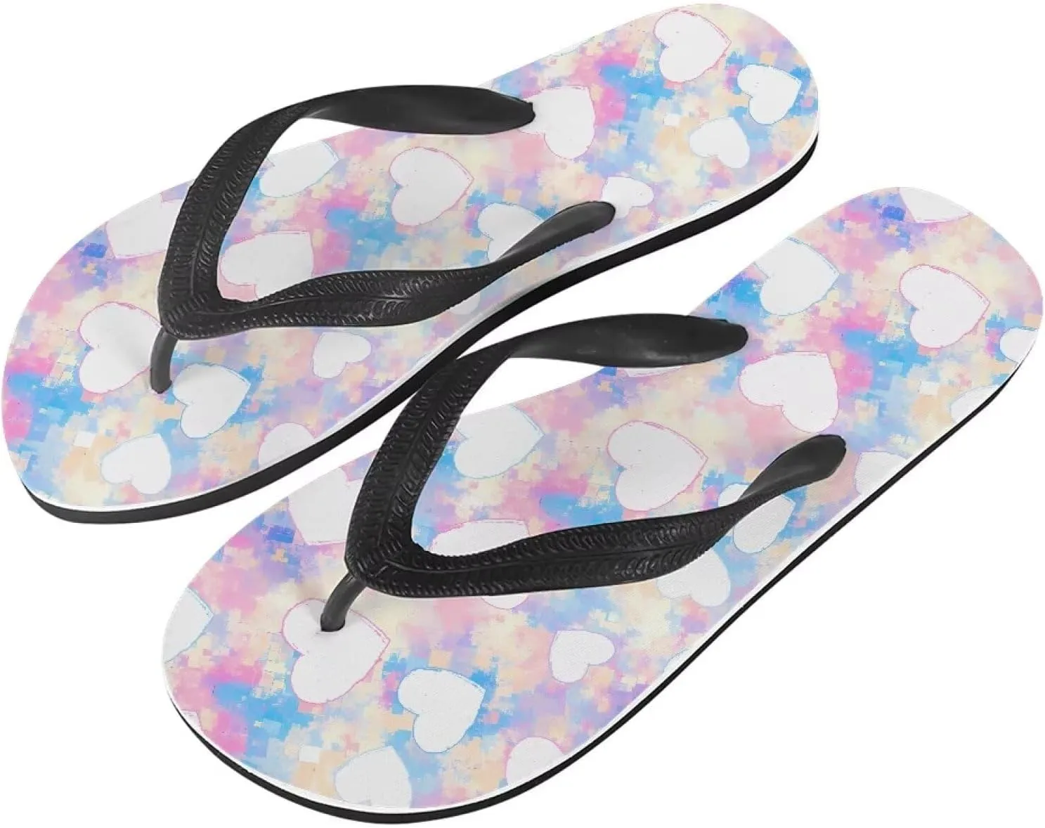 Women Tribal Flip Flop Sandal, Rose Soft Flip-Flop Slides Comfort Corgi Dog Pattern Fit Comfortable Ladies Slip