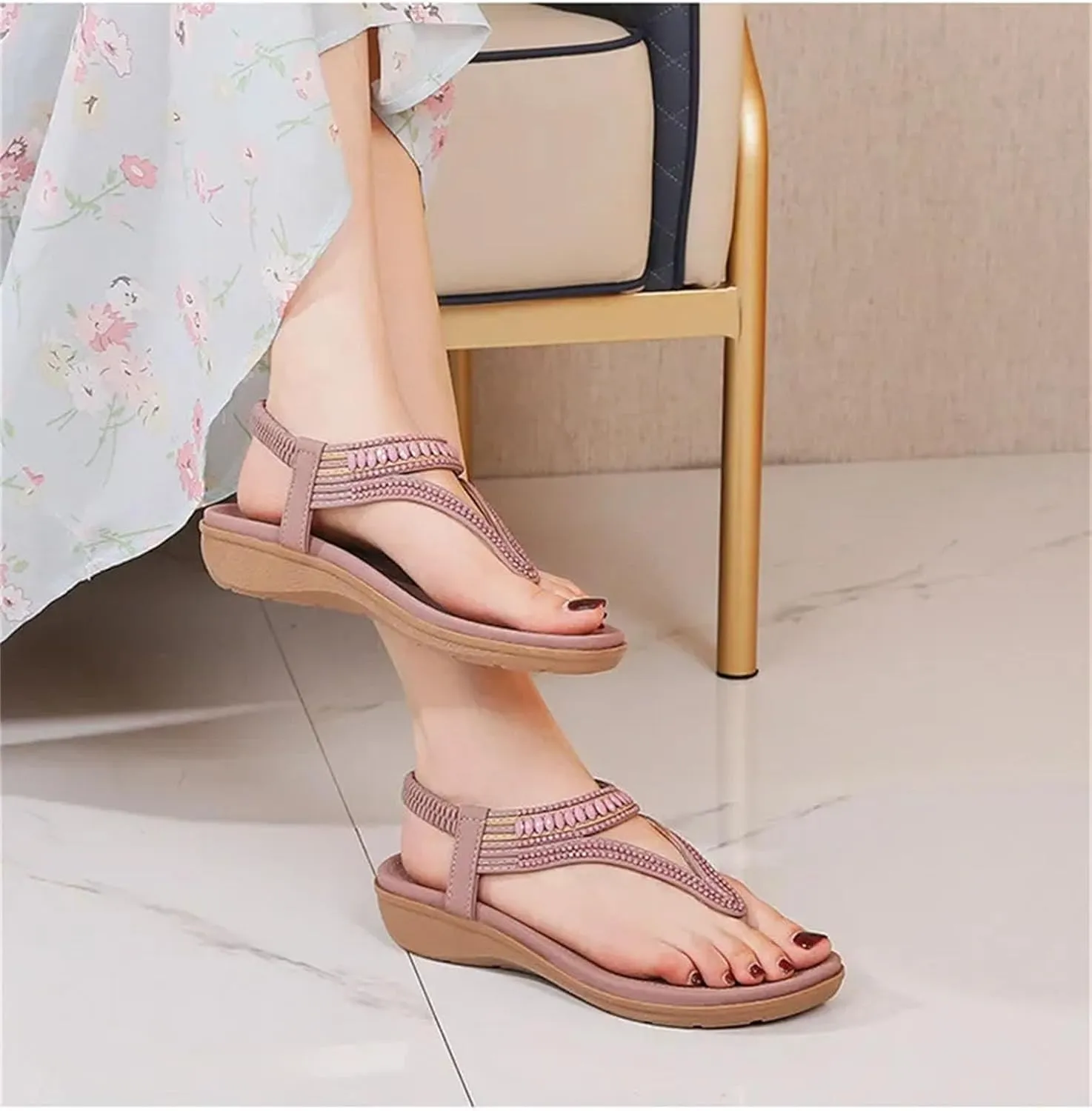 Women's Clip Toe Wedge Sandals - Summer Beach Casual Flip-Flop Cozy