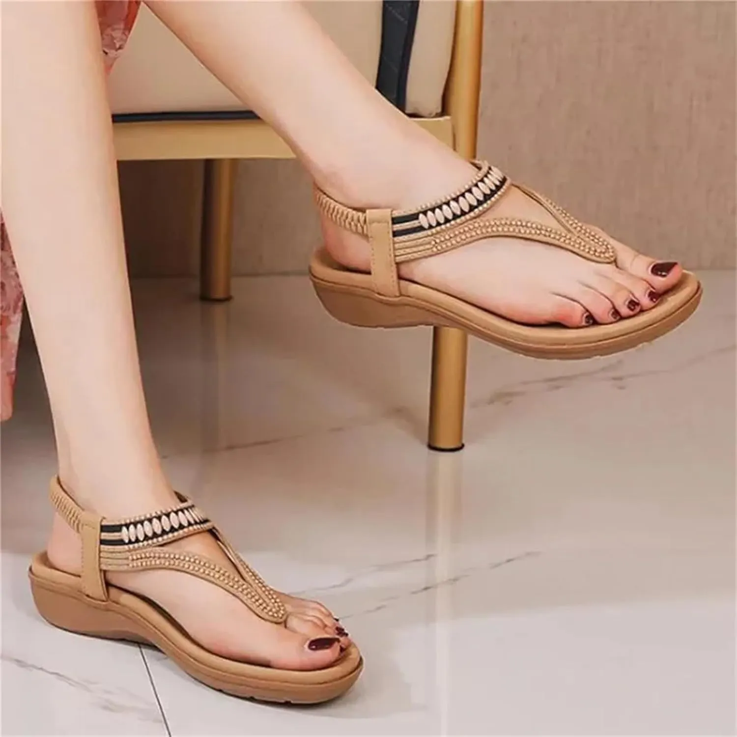 Women's Clip Toe Wedge Sandals - Summer Beach Casual Flip-Flop Cozy