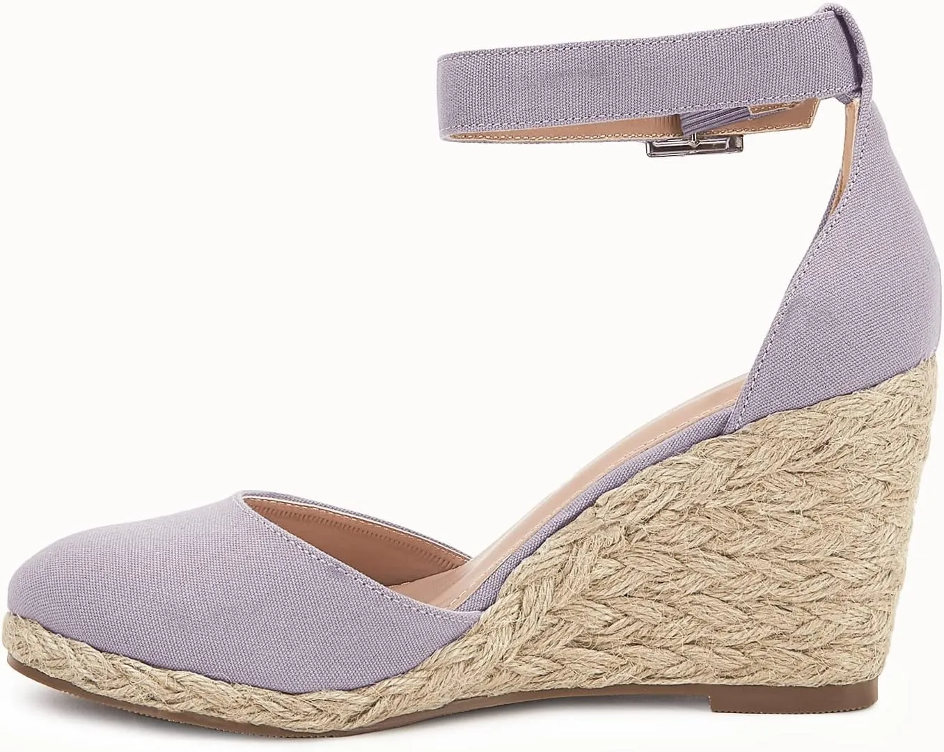 Womens Closed Toe Espadrilles Wedges Shoes Platform Heel Ankle Strap Buckle Dress Sandals