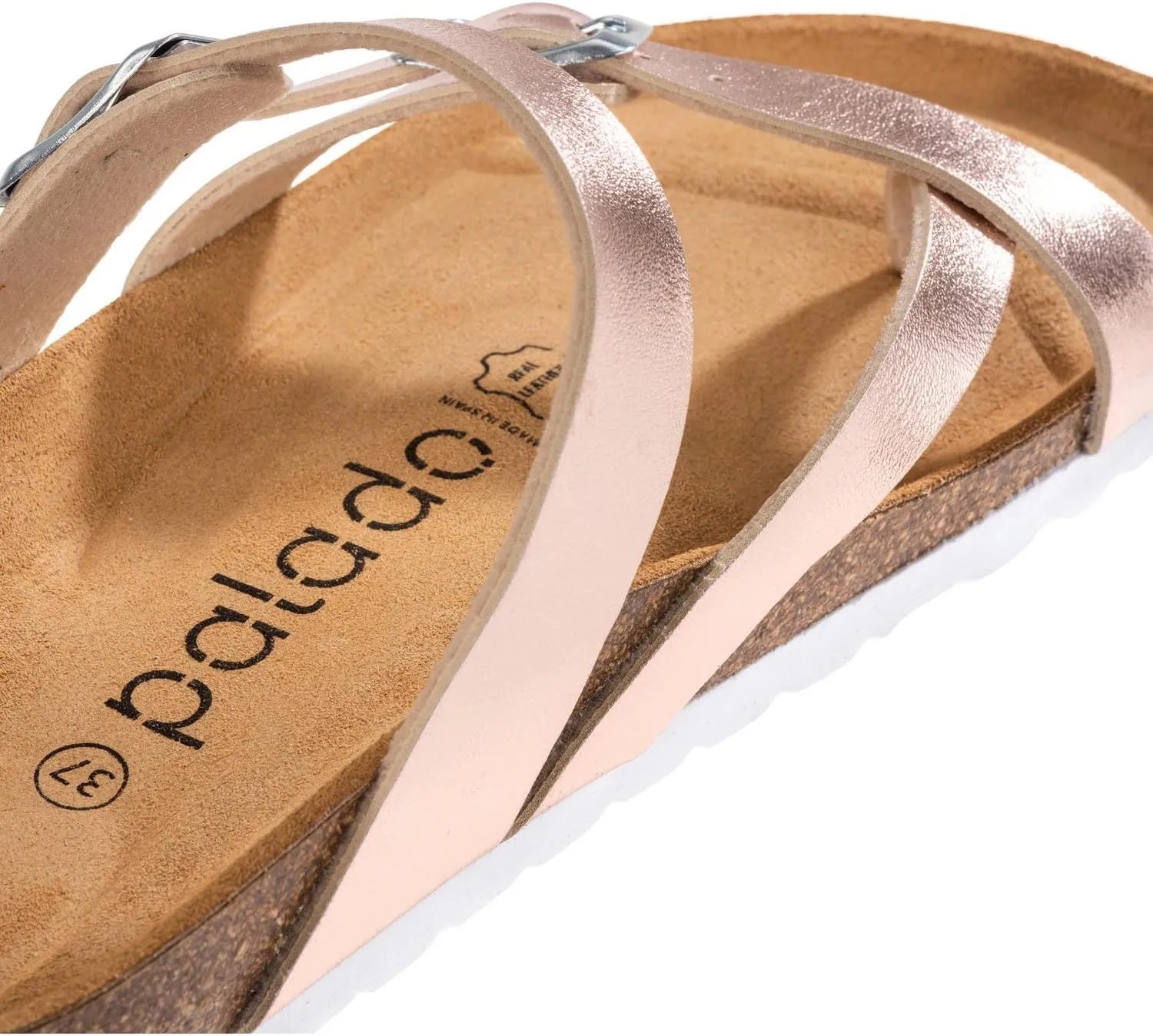 Women's Cres Matt Mules - Elegant Sandals Made in Spain - Comfortable Slippers with Cork Footbed - Fashionable Summer Shoes
