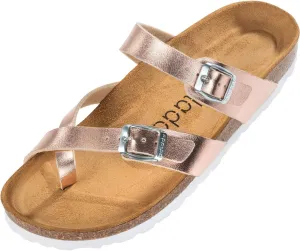 Women's Cres Matt Mules - Elegant Sandals Made in Spain - Comfortable Slippers with Cork Footbed - Fashionable Summer Shoes