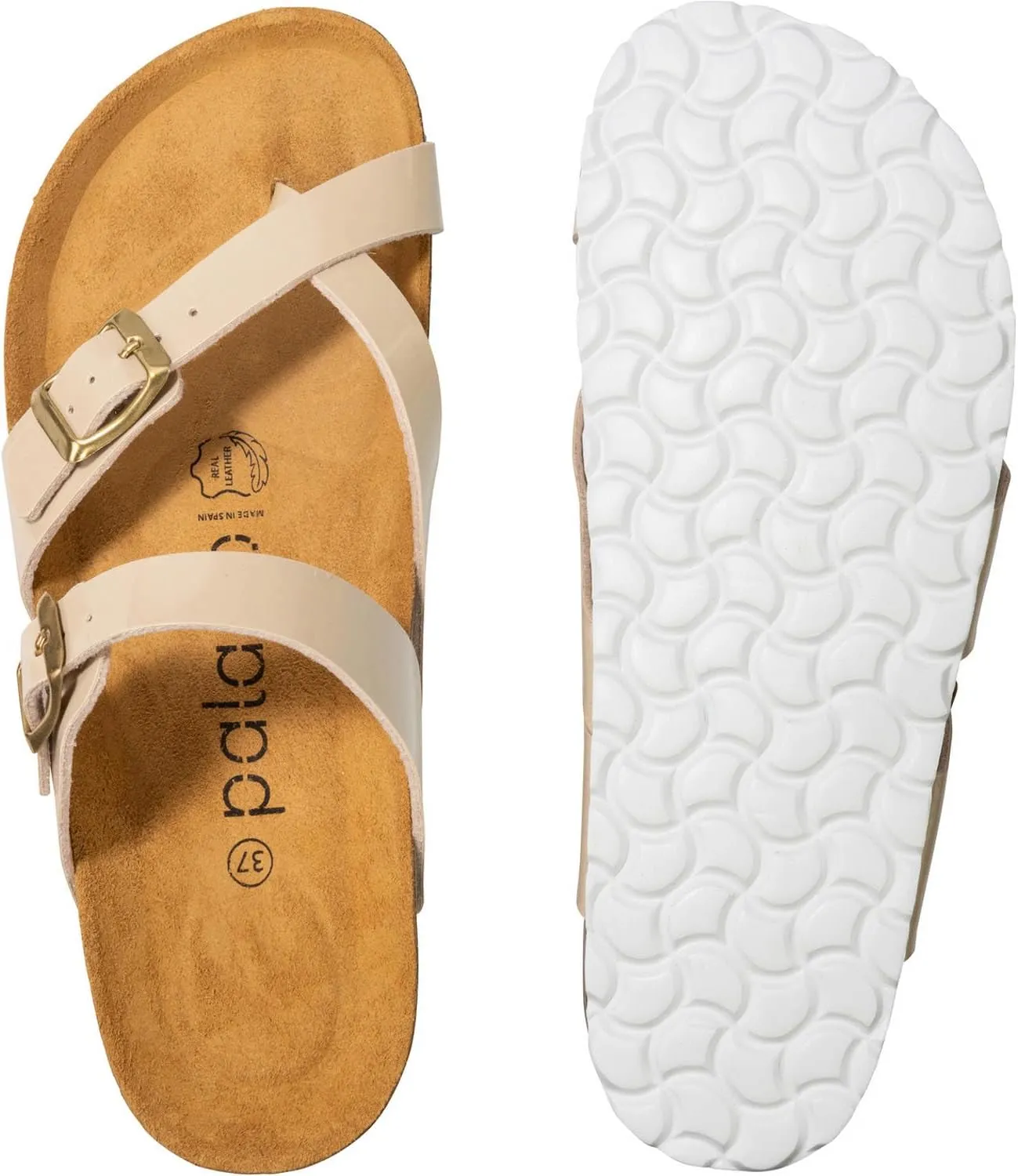 Women's Cres Matt Mules - Elegant Sandals Made in Spain - Comfortable Slippers with Cork Footbed - Fashionable Summer Shoes