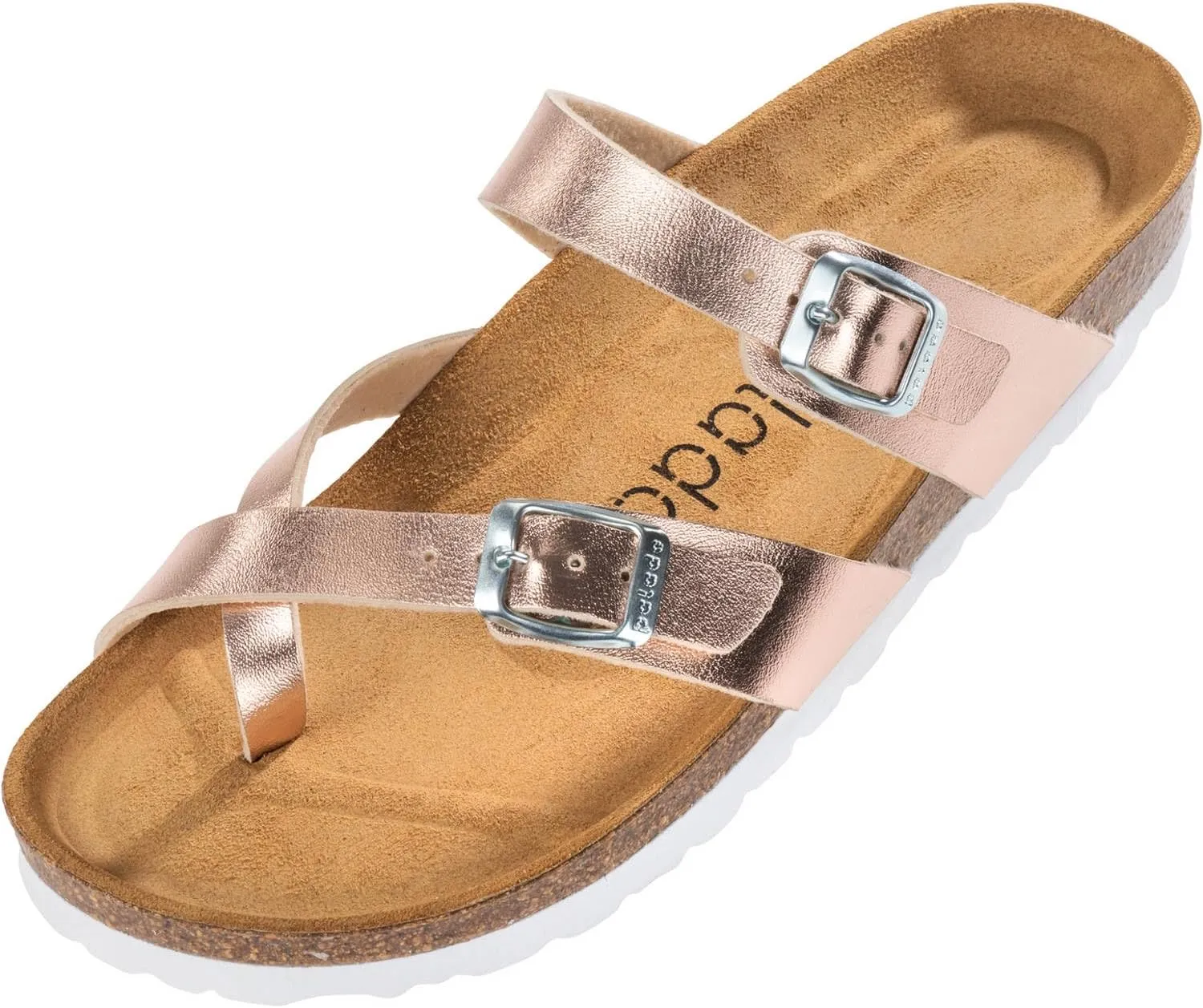 Women's Cres Matt Mules - Elegant Sandals Made in Spain - Comfortable Slippers with Cork Footbed - Fashionable Summer Shoes