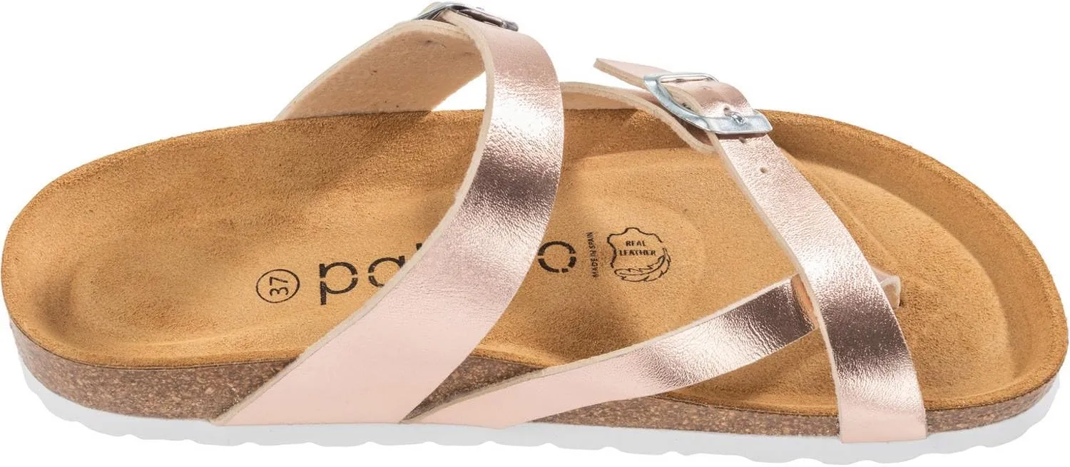 Women's Cres Matt Mules - Elegant Sandals Made in Spain - Comfortable Slippers with Cork Footbed - Fashionable Summer Shoes