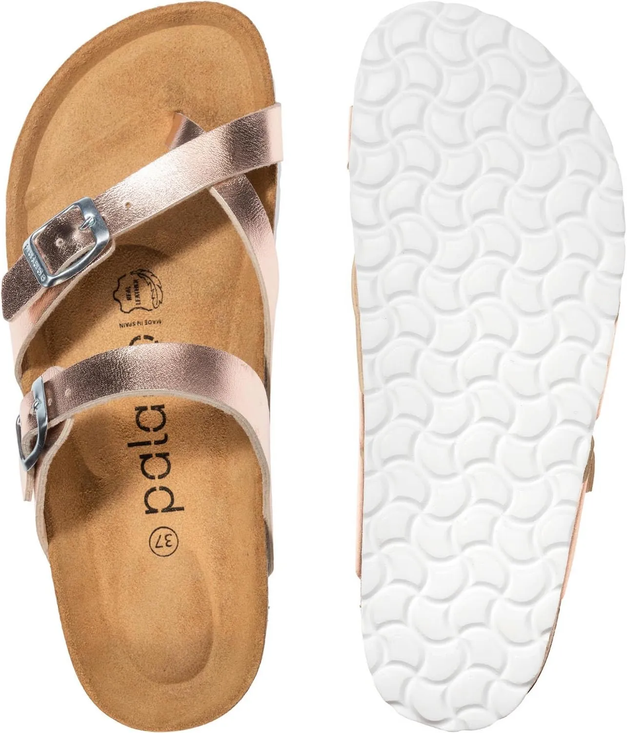 Women's Cres Matt Mules - Elegant Sandals Made in Spain - Comfortable Slippers with Cork Footbed - Fashionable Summer Shoes