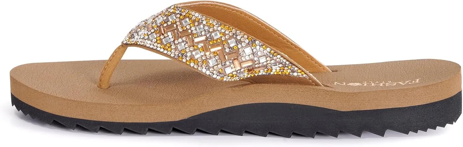 Women's Cushion Flip-Flops Orthotic Comfortable Yoga Mat Thong Sandals With Arch Support