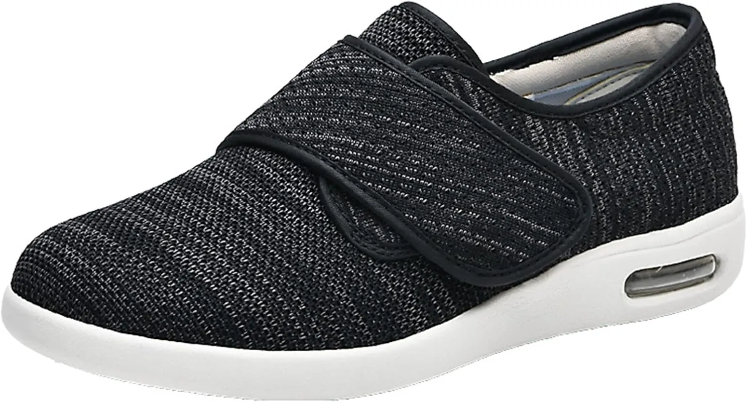 Women's Diabetic Shoes Wide Width Edema Shoes Breathable Memory Foam Lightweight Walking Sneakers for Elderly Swollen Feet