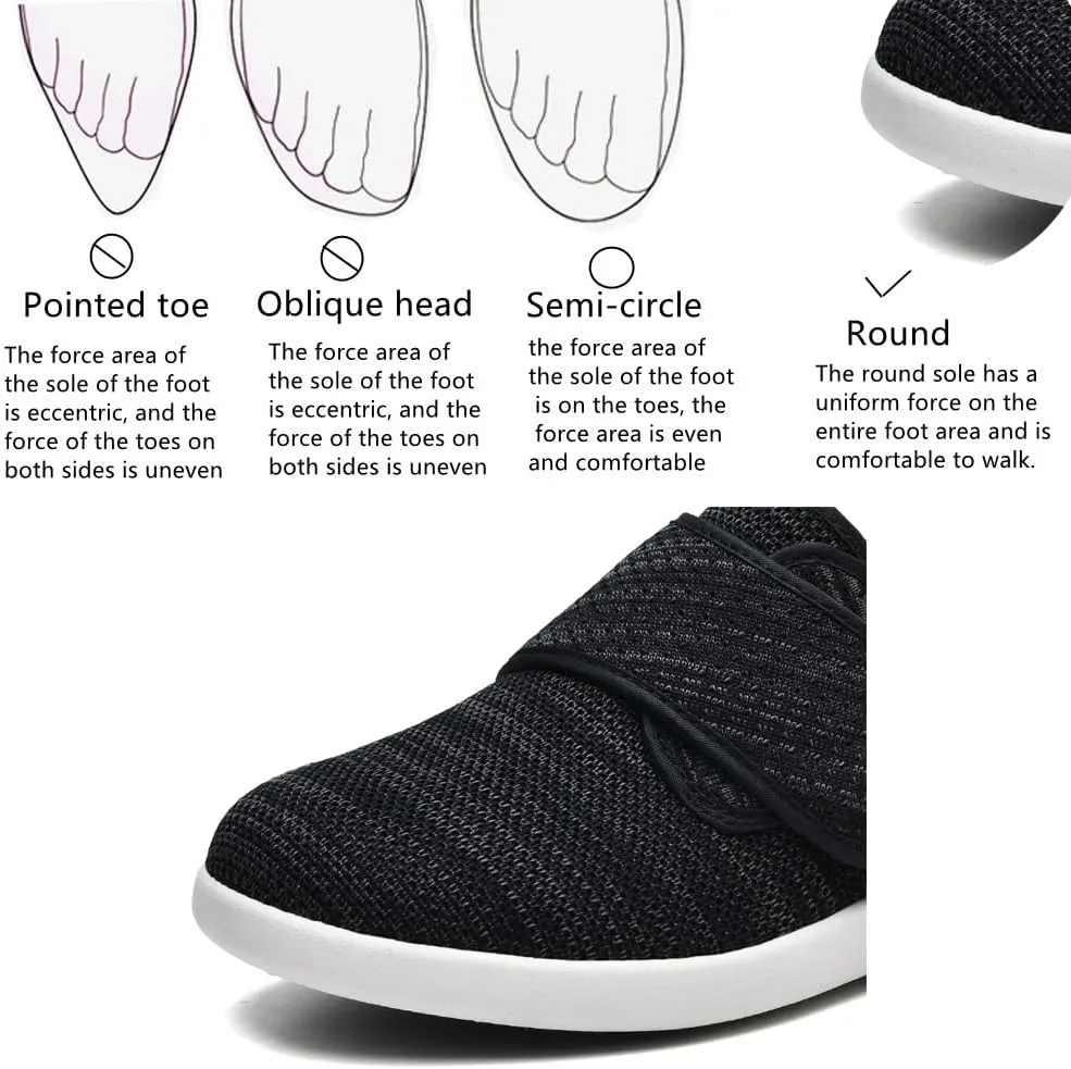 Women's Diabetic Shoes Wide Width Edema Shoes Breathable Memory Foam Lightweight Walking Sneakers for Elderly Swollen Feet
