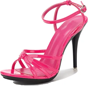 Womens Dressy Sandals Stiletto High Heel Strappy Party Evening Shoes