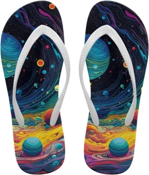 Women's Flip-Flops Colorful Patterns Slippers Women's Casual Sandals Indoor Outdoor