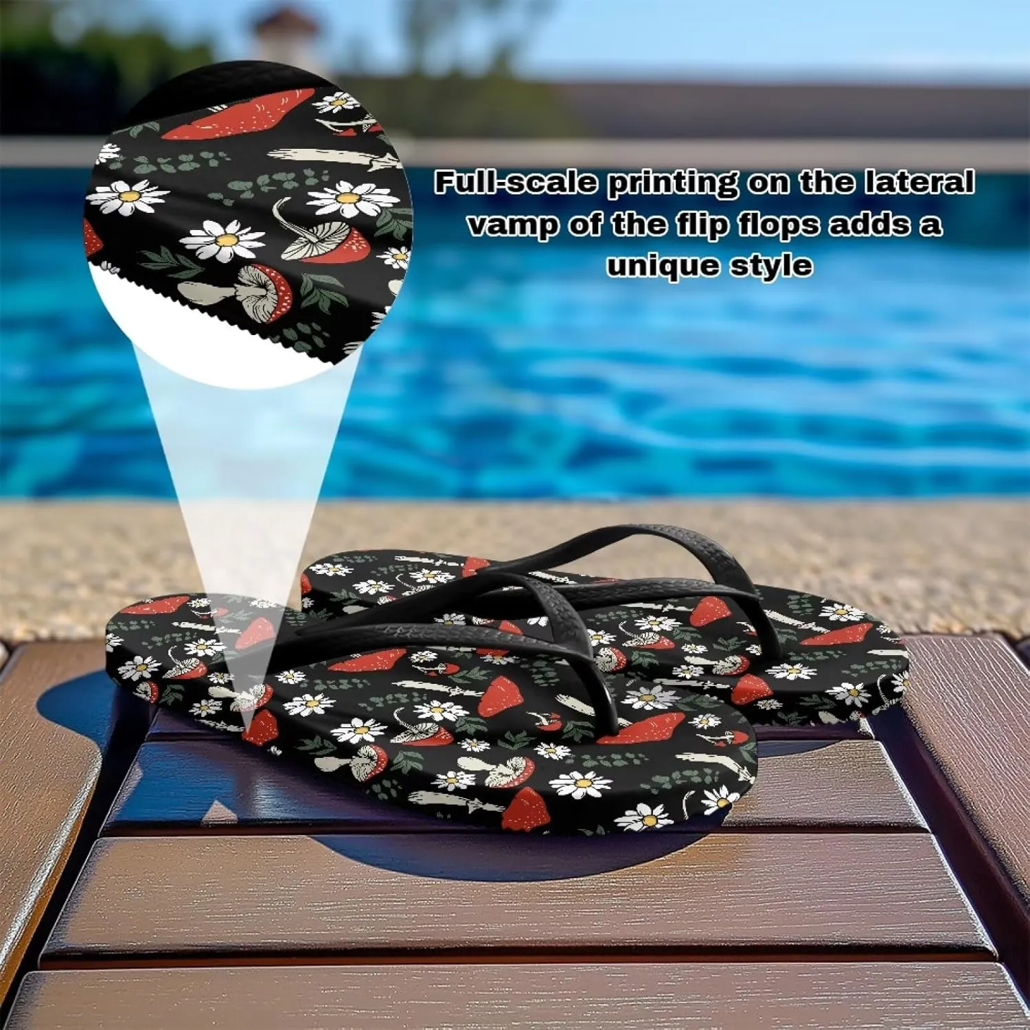 Womens Flip Flops Pillow Soft Shower Shoes with Orthotic Rubber Soles Summer Beach Shoes Cushion Footbed Footwear