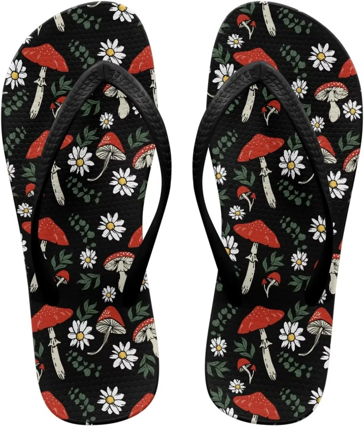 Womens Flip Flops Pillow Soft Shower Shoes with Orthotic Rubber Soles Summer Beach Shoes Cushion Footbed Footwear