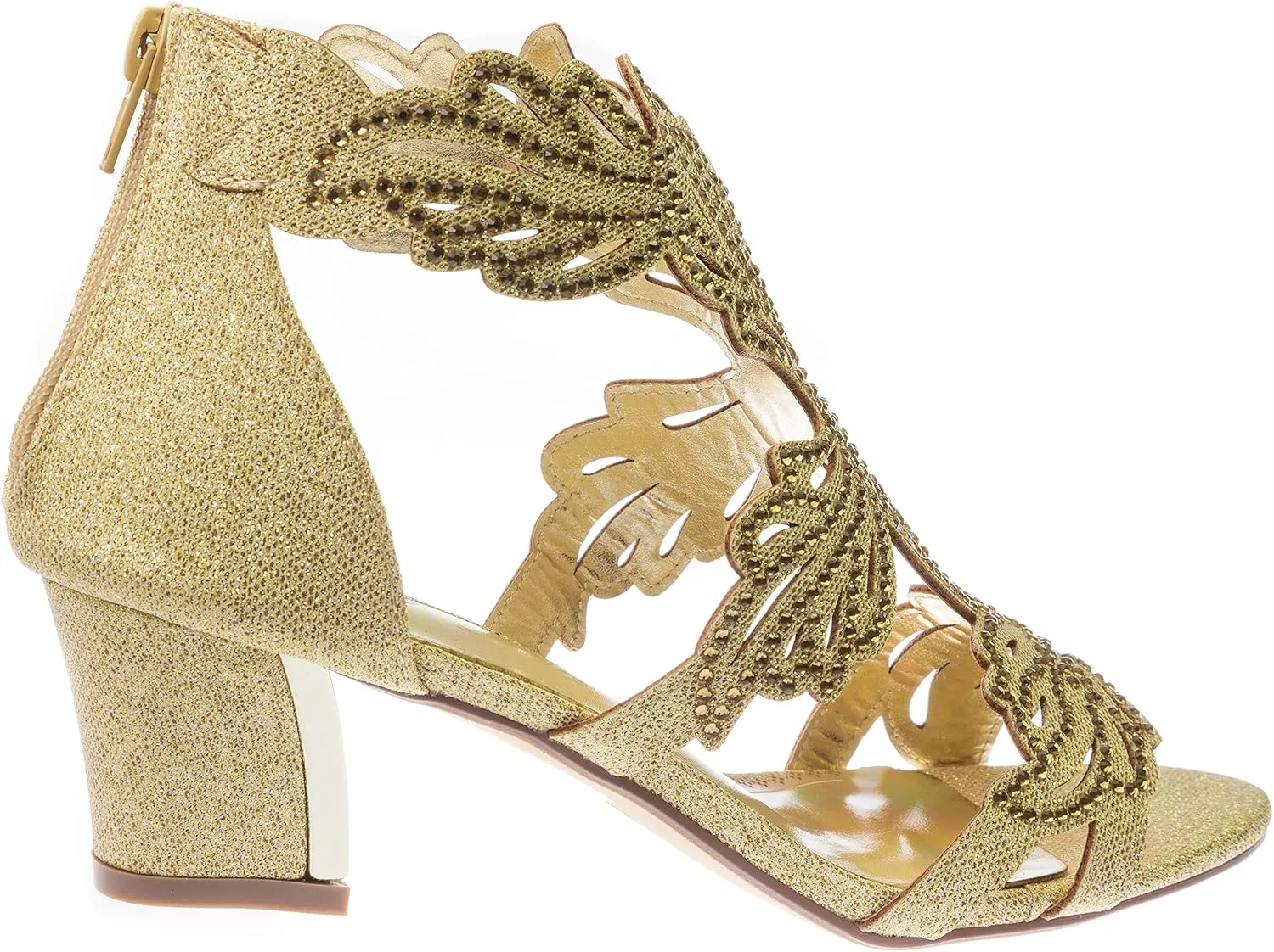 womens Heel Sandasl Sparkling Rhinestone Dress-Shoes lime03
