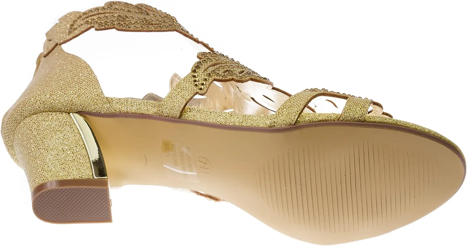 womens Heel Sandasl Sparkling Rhinestone Dress-Shoes lime03