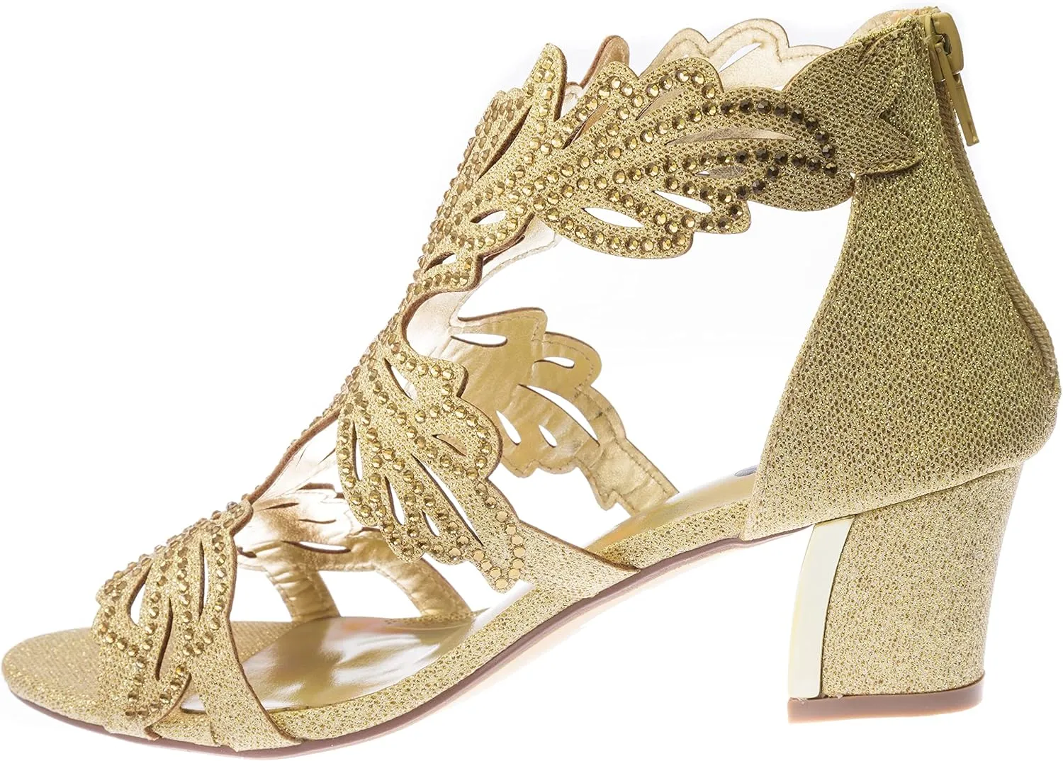 womens Heel Sandasl Sparkling Rhinestone Dress-Shoes lime03