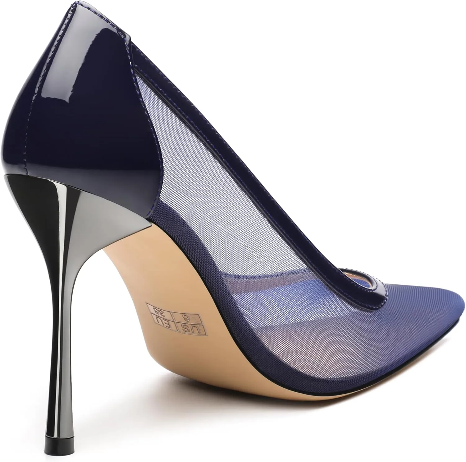 Womens Heeled Pumps, Pointed Stiletto Heels Shoes for Women, Sexy Mesh Upper High Heel Dressy Shoes 3.5"