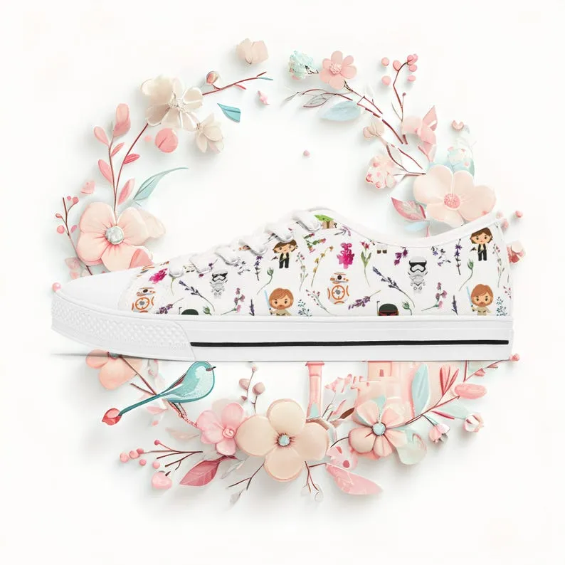 Women's Low Top Sneaker Star Wars Floral Sneakers