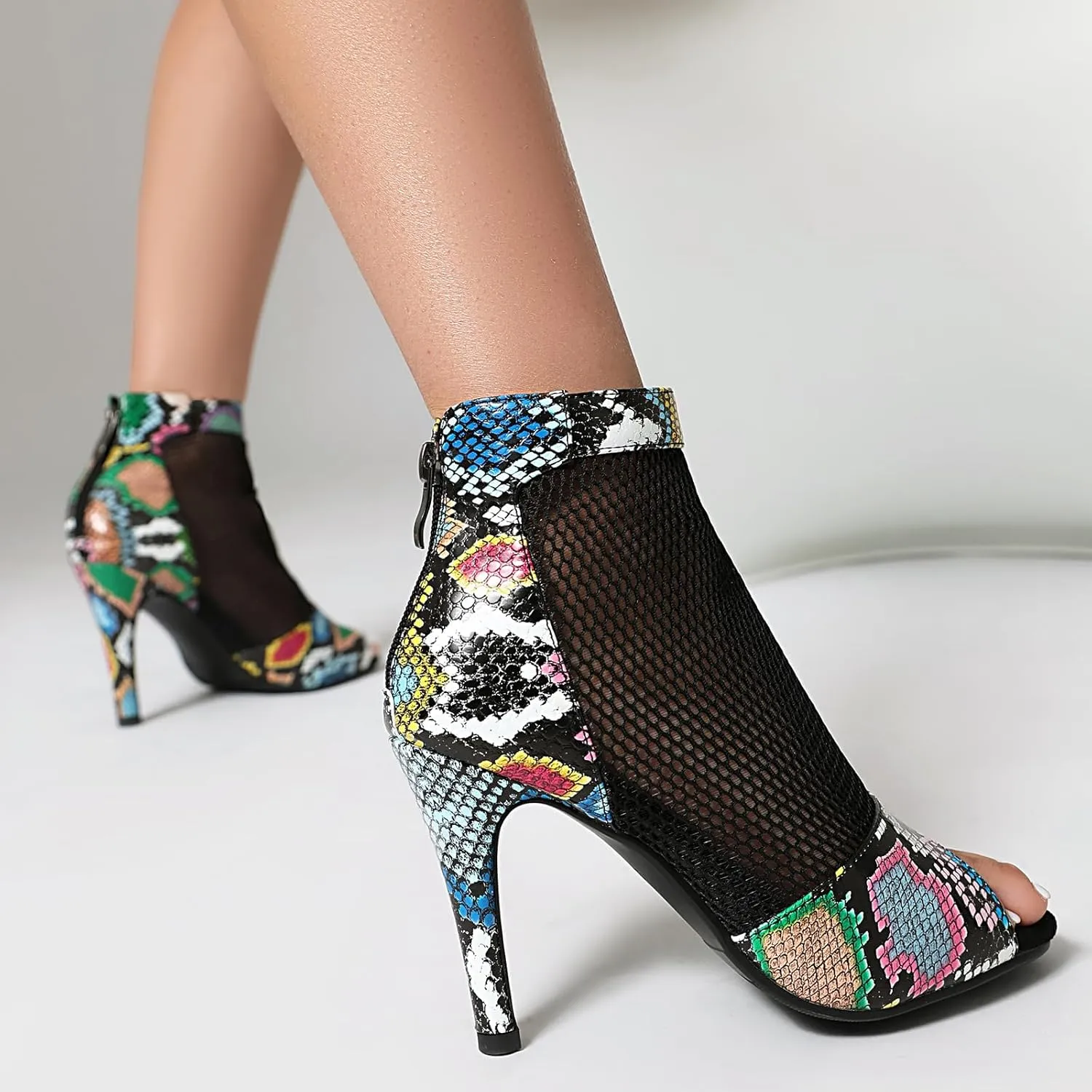 Women's Meshs Peep Toe High Top Gladiator Sandals