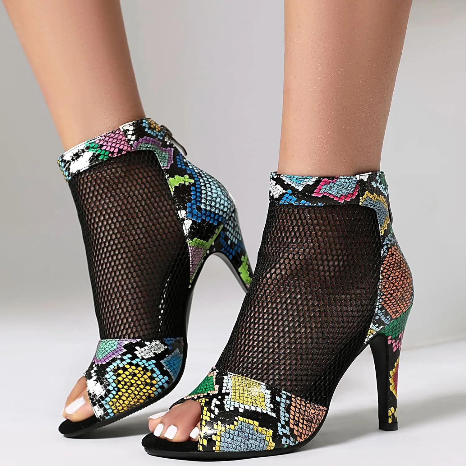 Women's Meshs Peep Toe High Top Gladiator Sandals