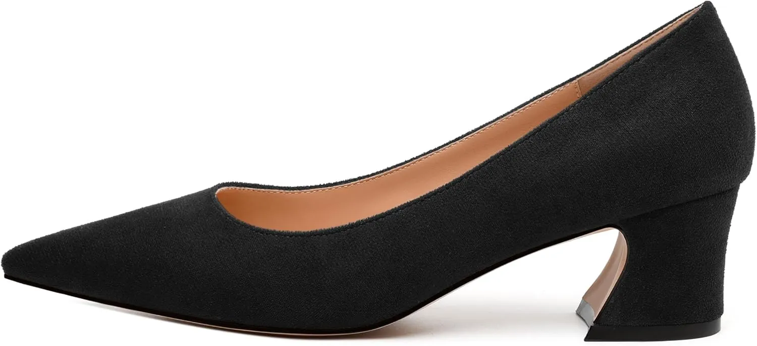 Women's Pumps, Pointed Toe Low Heel Shoes, Fashion Womens Dress Pumps for Daily Party Work