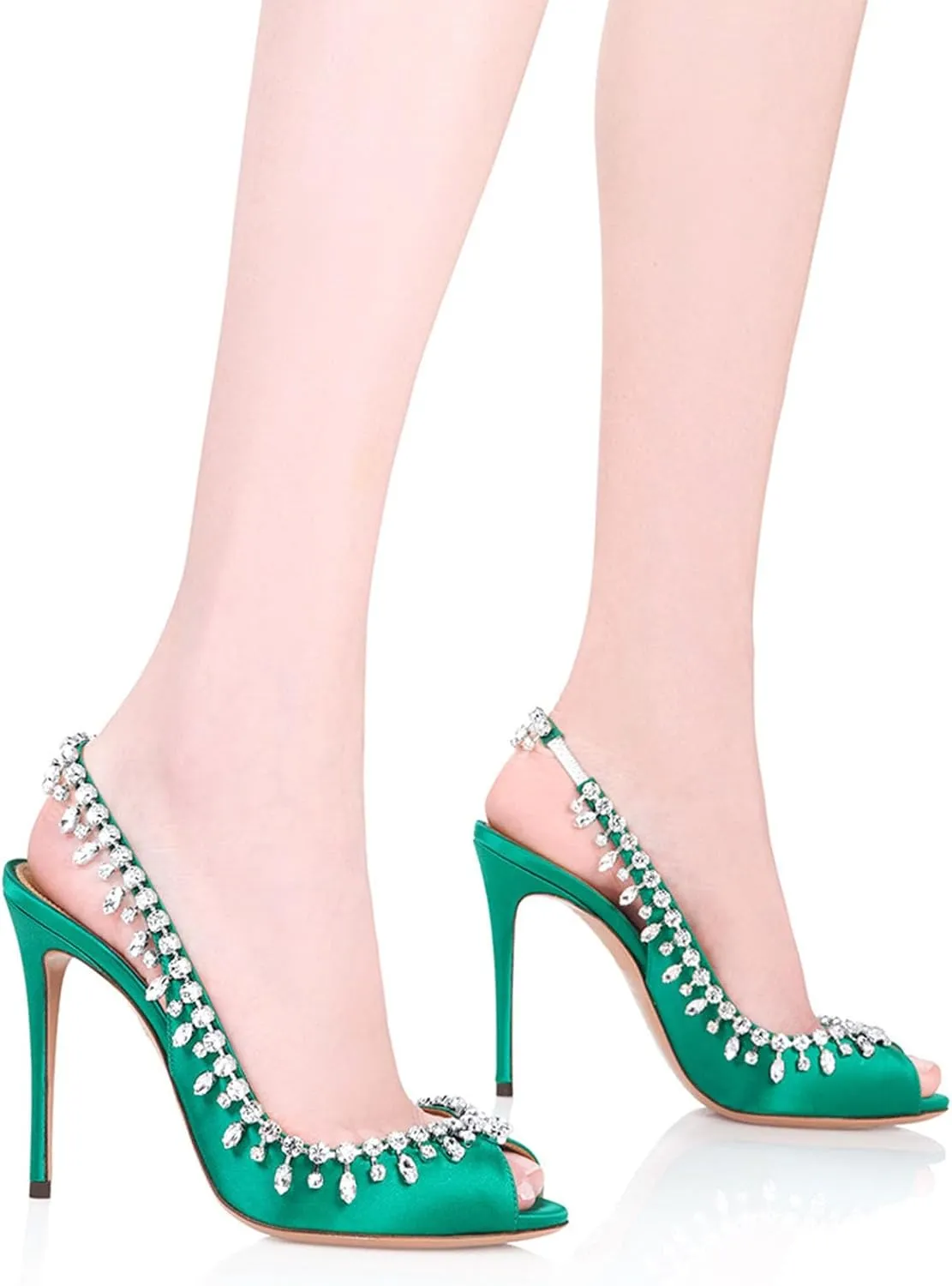 Women's Sandals High Heels Fish Mouth Stiletto Pumps Simplicity Slip On Heels Shoes Suitable for Daily Outings