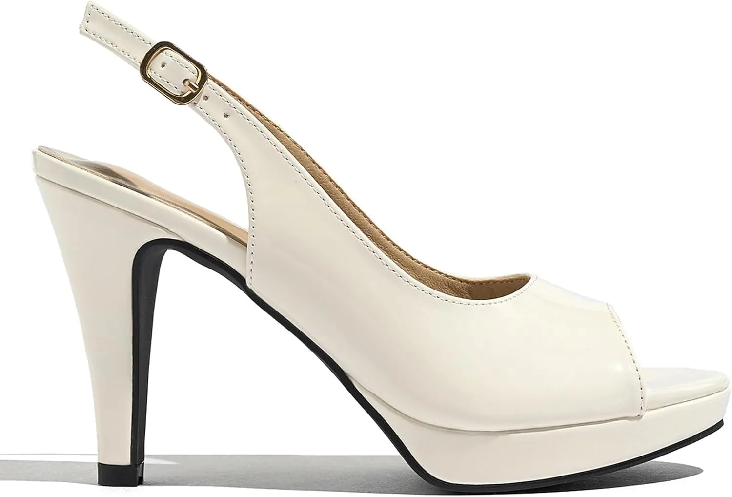 Women’s Sexy High Heels Peep Toe Ankle Strap Platform Block Slingback Dress Pumps Shoes for Women