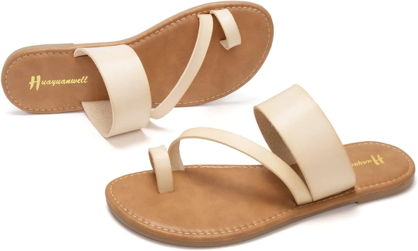 Women's Slide Sandals Slip On Flat Flip Flop Thong Casual Summer
