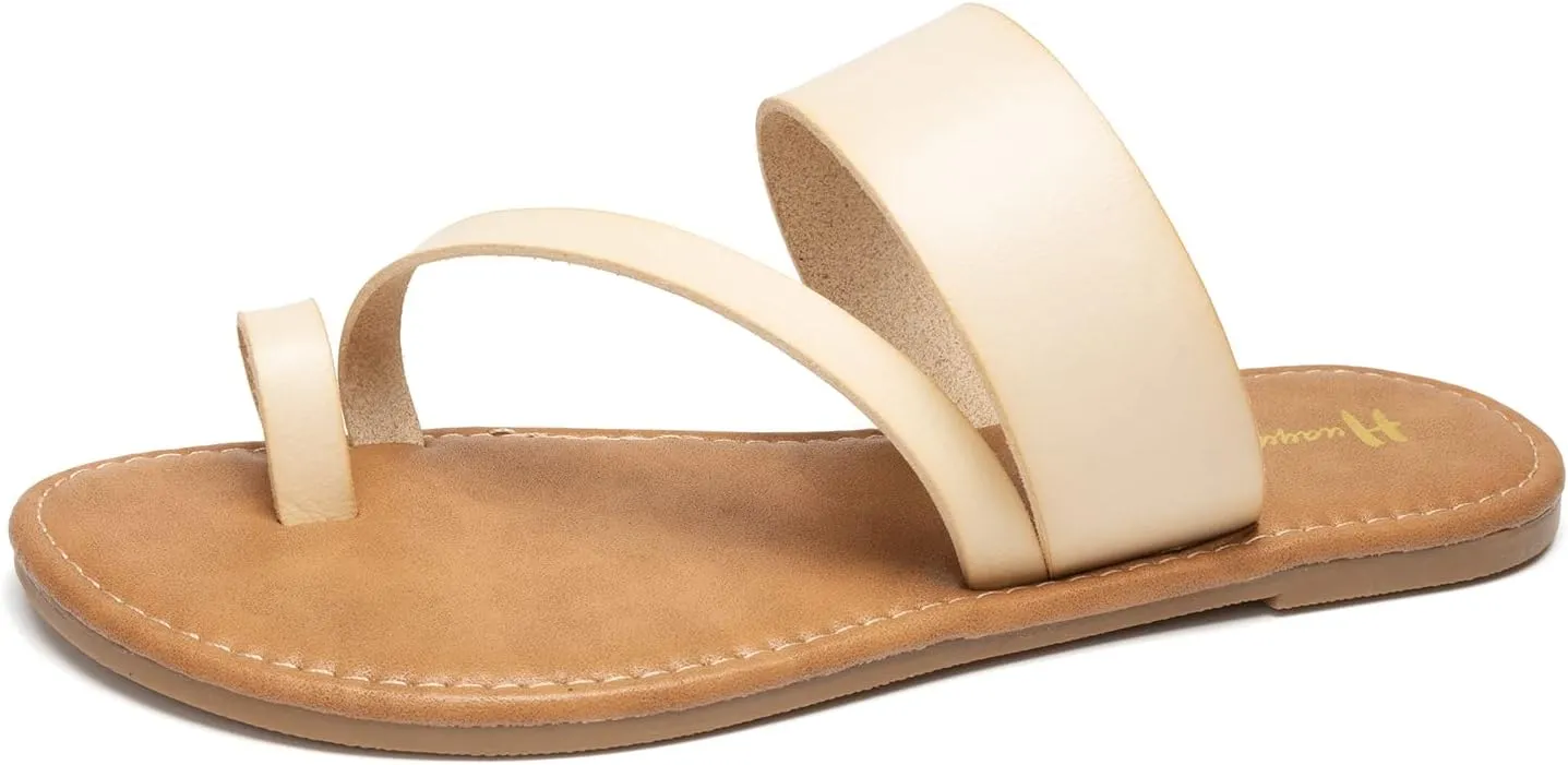 Women's Slide Sandals Slip On Flat Flip Flop Thong Casual Summer