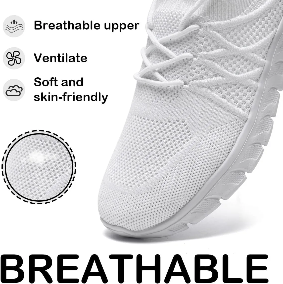 Womens Slip-On Mesh Walking Sneakers Fashion Casual Breathable Shoes for Gym Running Tennis