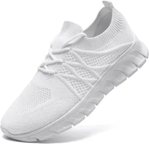 Womens Slip-On Mesh Walking Sneakers Fashion Casual Breathable Shoes for Gym Running Tennis