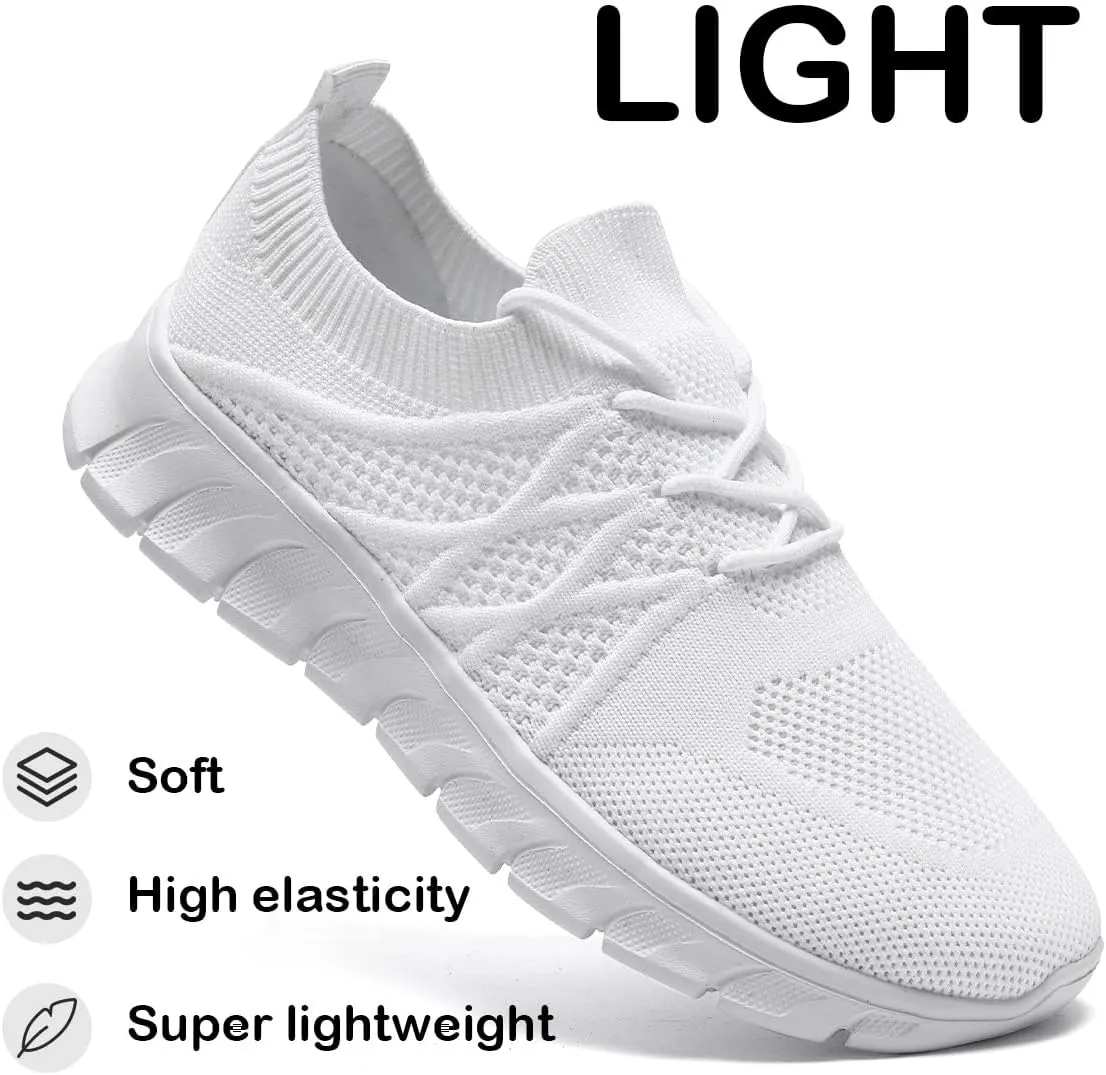 Womens Slip-On Mesh Walking Sneakers Fashion Casual Breathable Shoes for Gym Running Tennis