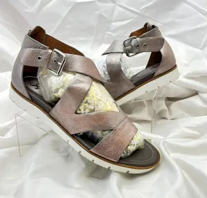 Women's SOFFT •Maribel•. Sandal  Anthracite Leather - Preowned