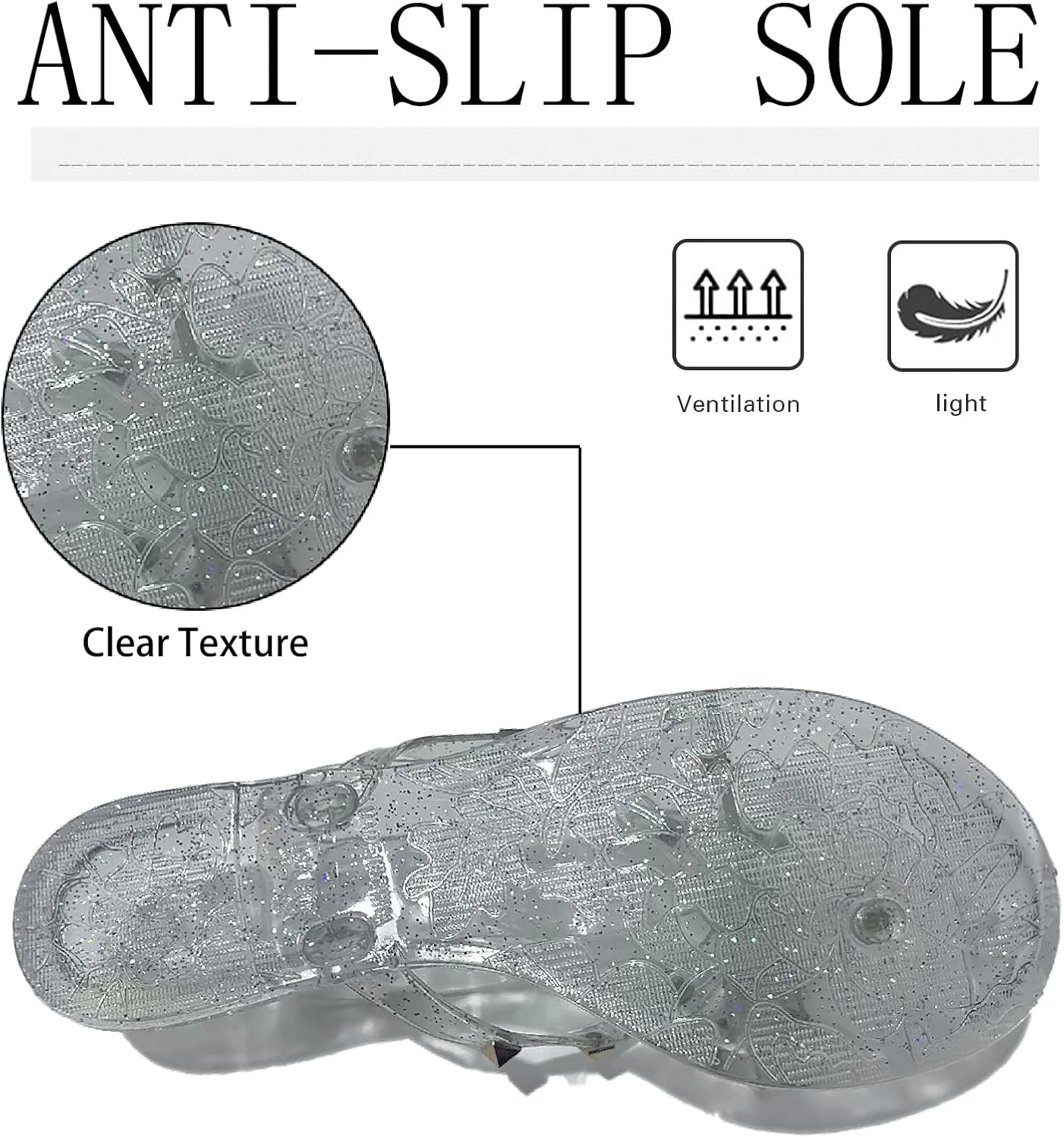Women's Studded Bow Jelly Flat Flip Flops Fashion Comfort Open Round Toe Slip On Thong Slipper Sandals With Rivets for Summer Outdoor Beach Pool