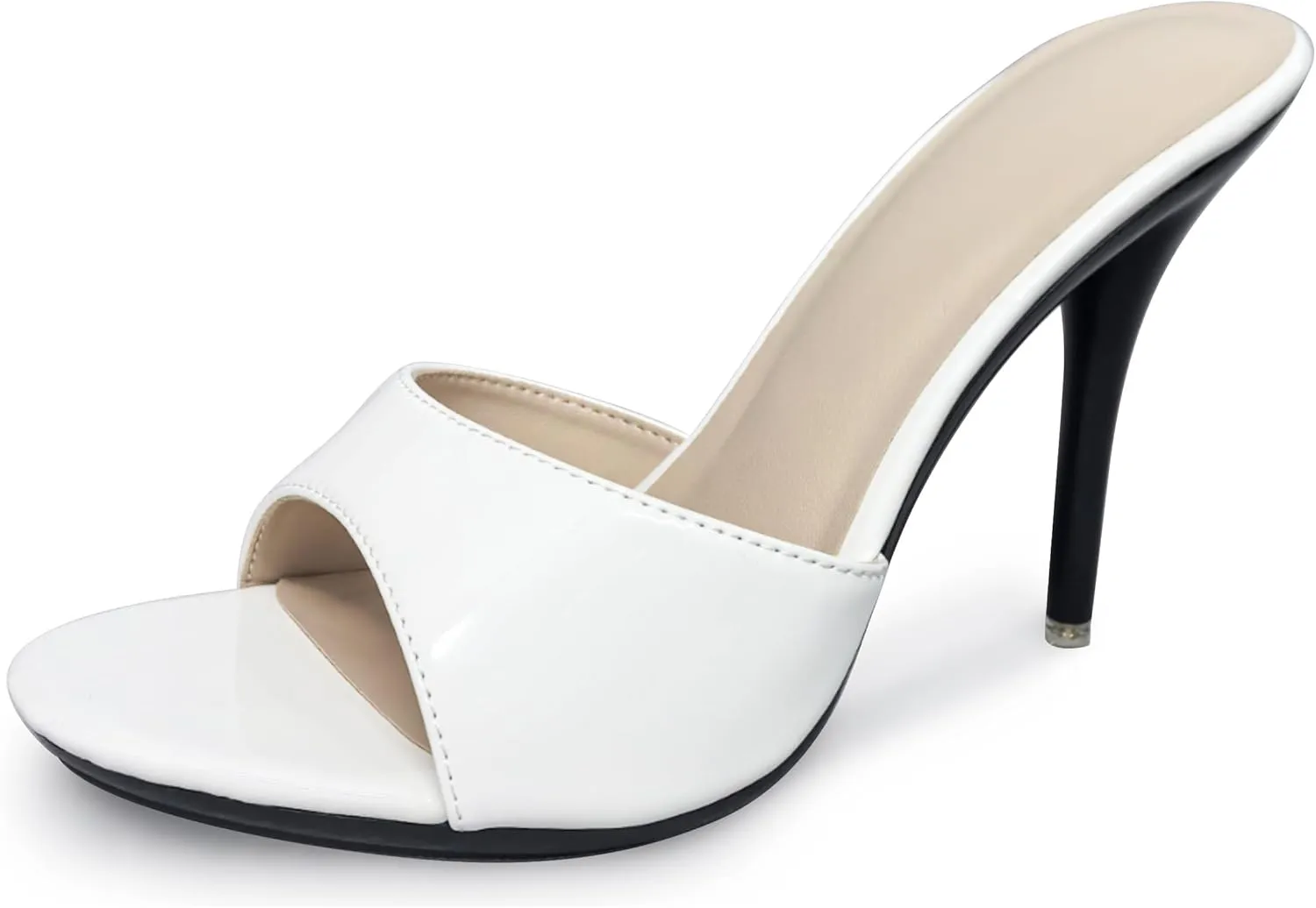 Womens Summer Mule Sandals Stiletto High Heel Dressy Shoes