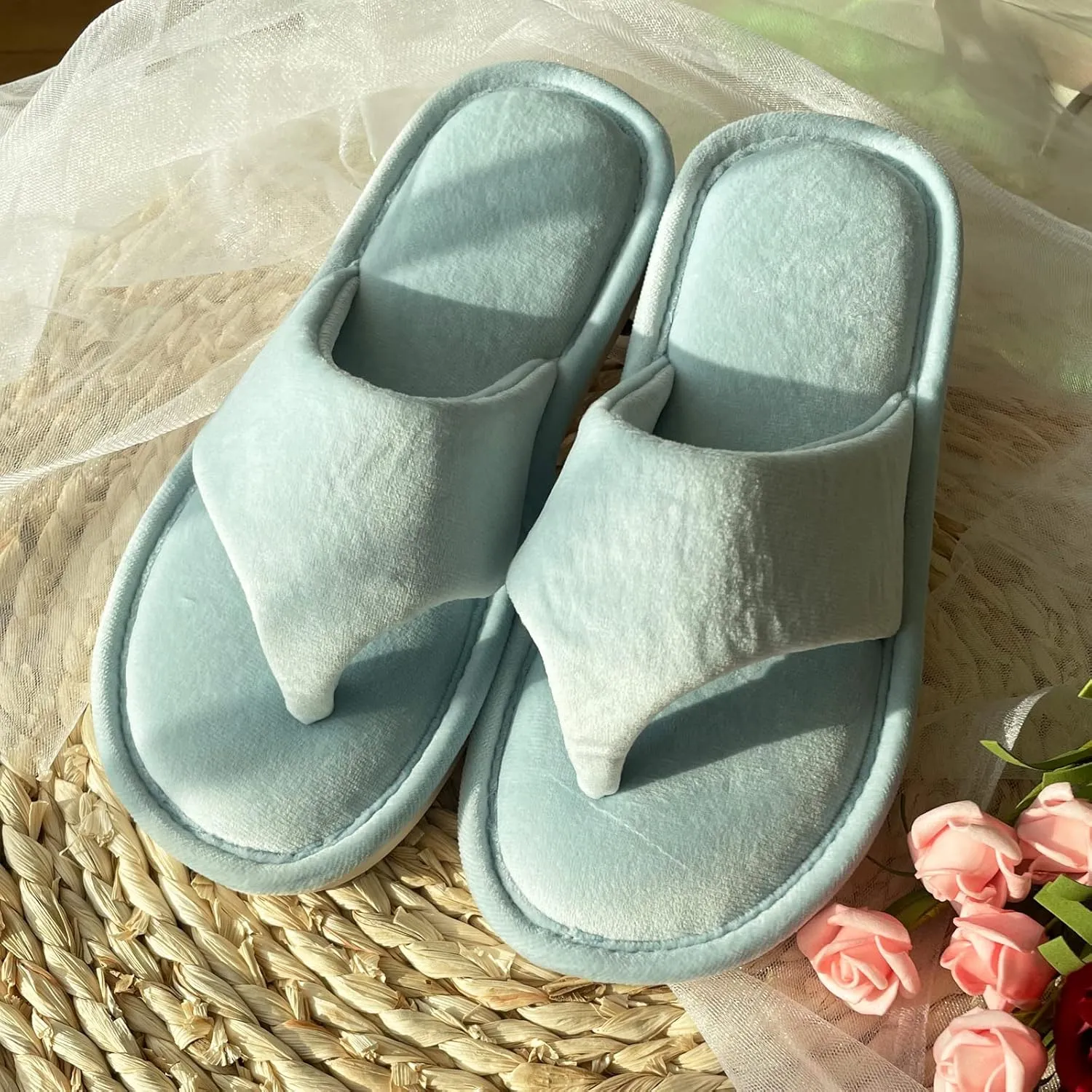 Women’s Thong Slippers with Memory Foam for Women Open Toe Slip on