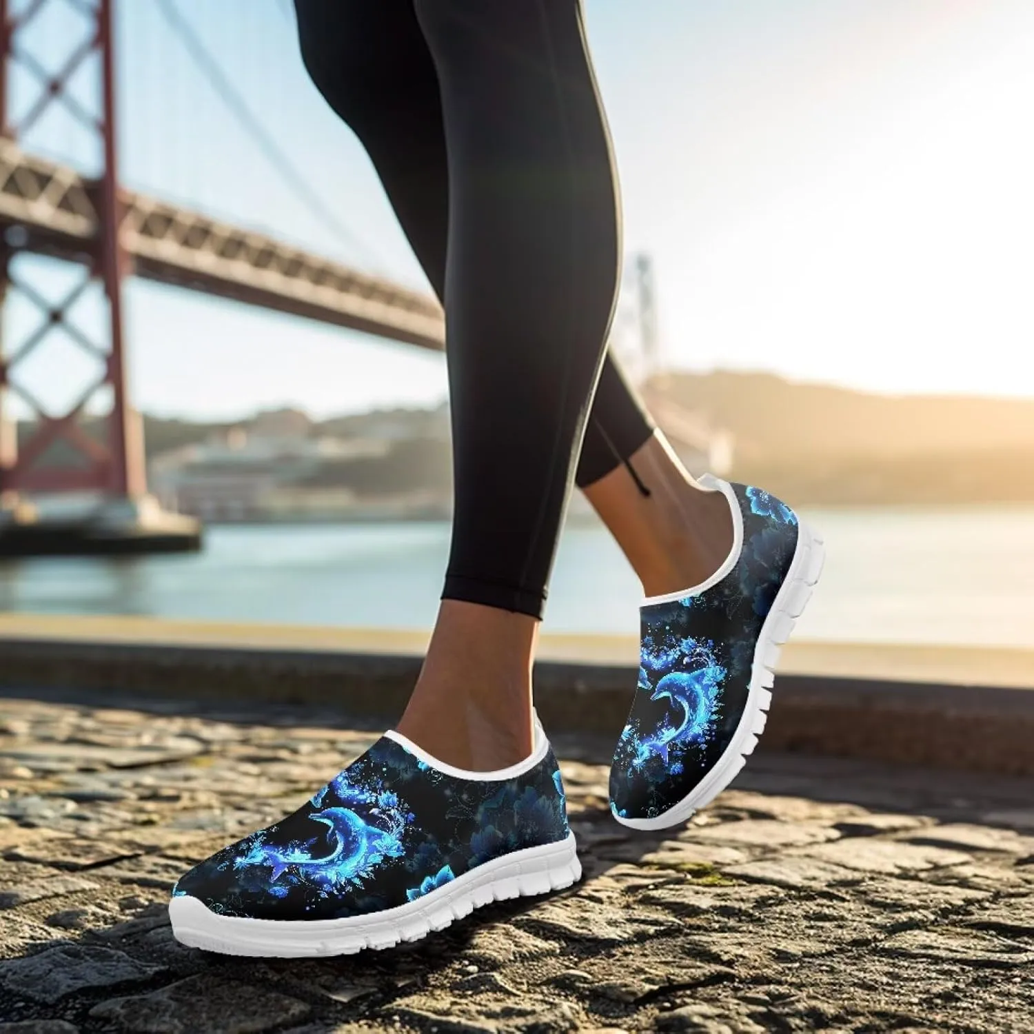 Women's Walking Shoes Sneakers Mesh Slip on Loafers Running Shoes Flats Footwear
