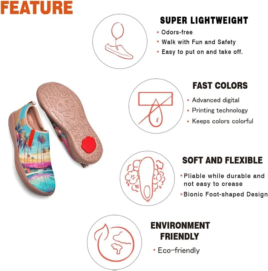 Women's Walking Travel Shoes Slip On Microfiber Casual Loafers Lightweight Comfort Fashion Sneaker